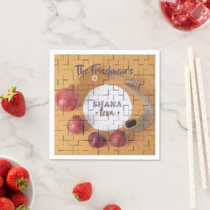 Rosh hashanah Holiday Pretty Tile Jewish new year Napkin
