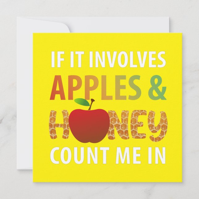 Rosh Hashanah - if it involves apples & honey  Thank You Card (Front)