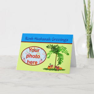 Rosh Hashanah Jewish holiday custom photo Card