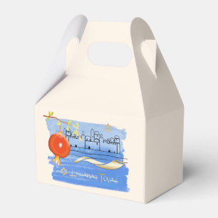 Rosh Hashanah Jewish New Year Feast Custom Favour Box