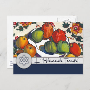 Rosh Hashanah   Jewish New Year Fine Art  Holiday Postcard