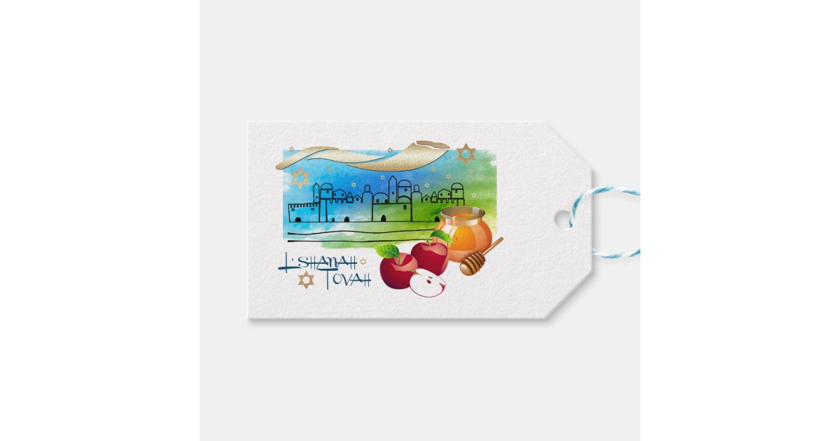 Rosh Hashanah Jewish New Year Gift Tags | Zazzle.com.au