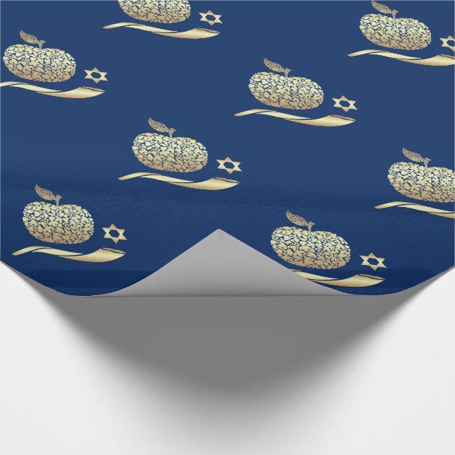 Rosh Hashanah, Jewish New Year Gift  Wrapping Paper (Corner)