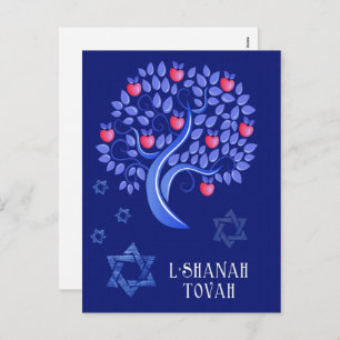 Rosh Hashanah. Jewish New Year  Holiday Postcard