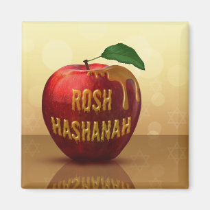 Rosh Hashanah Jewish New Year Honey Apple Magnet
