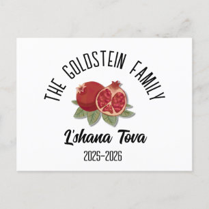 Rosh Hashanah Jewish New Year Personalised Name Ho Holiday Postcard