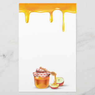 Rosh Hashanah Jewish New Year Sweet Honey drops Stationery