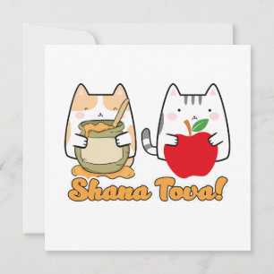 Rosh Hashanah kawaii Cats - Jewish new year