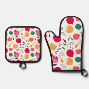 Rosh Hashanah Oven Mitt & Pot Holder Set