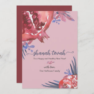 Rosh Hashanah Pomegranate Jewish New Year Card