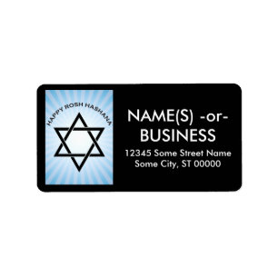 rosh hashanah (star of david) label