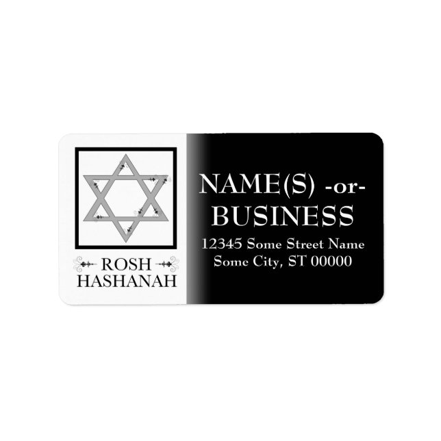 rosh hashanah (star of david) label (Front)