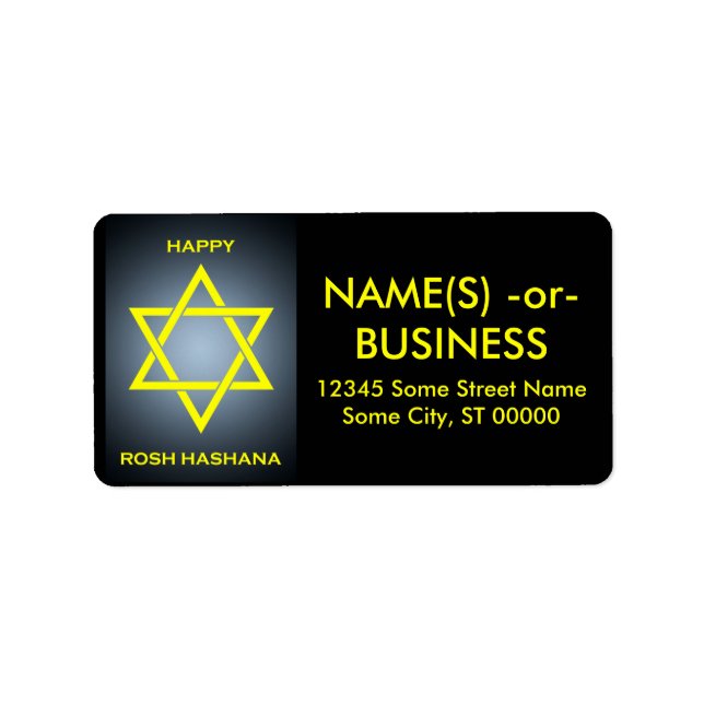 rosh hashanah (star of david) label (Front)