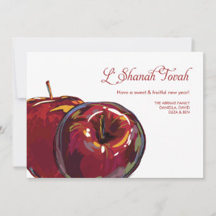 Rosh Hashanah Sweet Apples Flat Card
