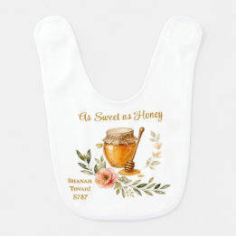 Rosh Hashanah Watercolor As Sweet as Honey Bib