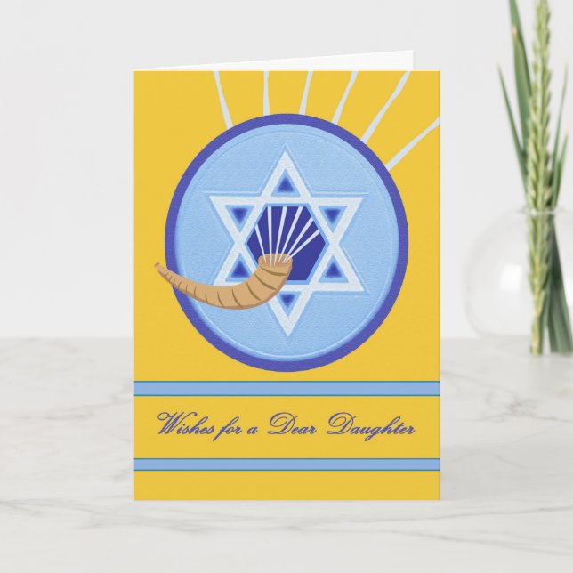 Rosh Hashanah Wishes for Daughter Holiday Card (Front)