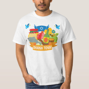 🍯 🍎🐟 Rosh Hashanah with custom text T-Shirt