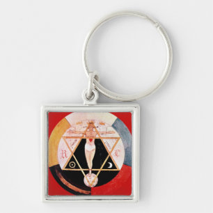 Rosicrucian symbol of the Hermetic Order Key Ring