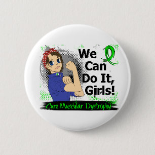 Rosie Anime WCDI Muscular Dystrophy 6 Cm Round Badge