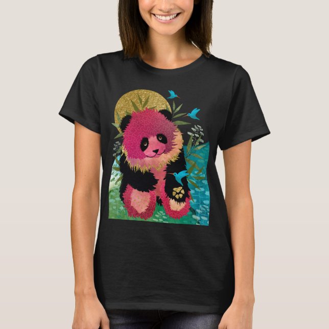 ROSIE BEAR panda - dark shirts choose style (Front)