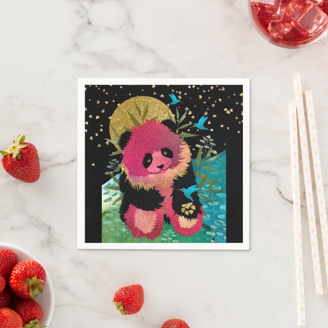 ROSIE BEAR panda -paper napkins (Insitu)