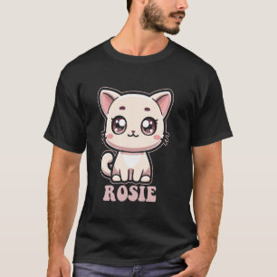 Rosie Cute Kitty Cat Design for Girls Name Rosie T-Shirt