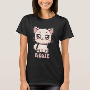 Rosie Cute Kitty Cat Design for Girls Name Rosie T-Shirt