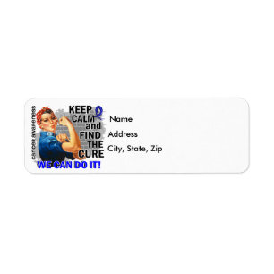 Rosie Keep Calm Rectal Cancer.png Return Address Label