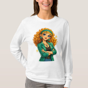 Rosie Max Cartoon Girl T-Shirt – Cute Orange Curly