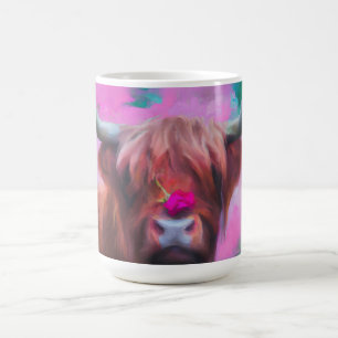 "Rosie of the Highlands" – Highland Cow Portrait Coffee Mug
