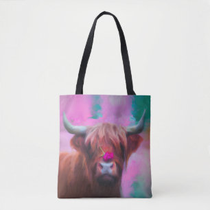 "Rosie of the Highlands" – Highland Cow Portrait Tote Bag