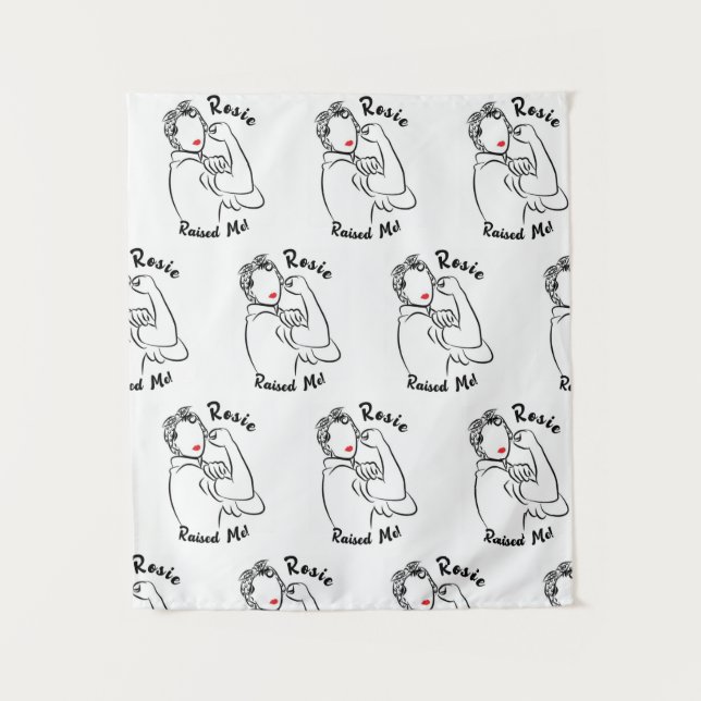 Rosie Raised Decade - Canvas Print Tapestry (Front)