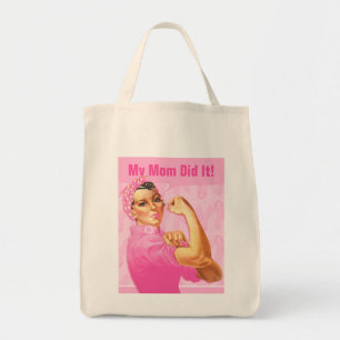 Rosie Riveter Custom Cancer Tote Bag