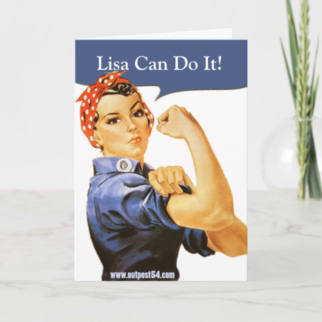 Rosie Riveter Greeting Card (Front)