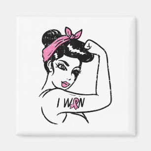 Rosie Riveter I Won Awareness Breast Cancer Surviv Magnet