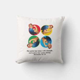 ROSIE RIVETER Proverbs 31 Cushion