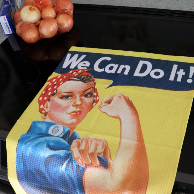 Rosie Riveter Vintage Propaganda Tea Towel (Creator Uploaded)