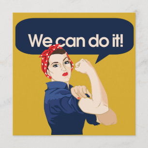 Rosie Riveter We can do it Invitation