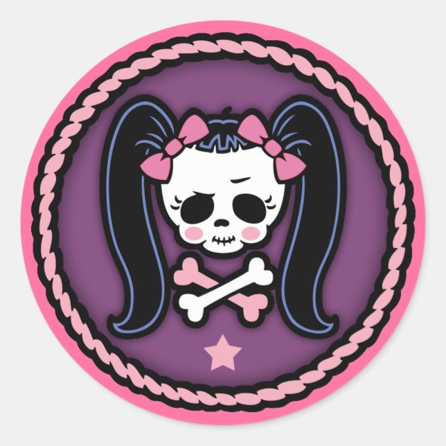 Rosie Roger -rope Classic Round Sticker (Front)