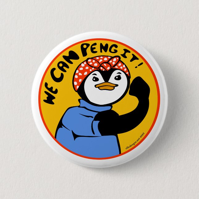 Rosie the Penguiter 6 Cm Round Badge (Front)