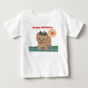 Rosie The Pomeranian Puppy Baby T-Shirt