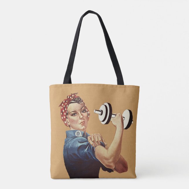 Rosie the Power Lifter Tote Bag (Back)