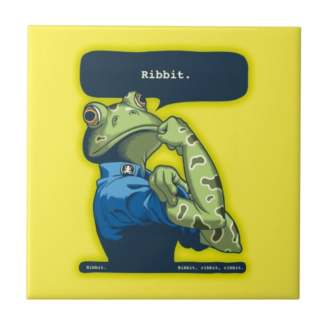 Rosie the Ribbiter Ceramic Tile (Front)