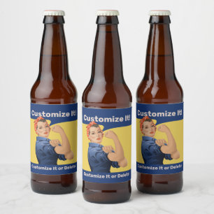 Rosie the Riveter Beer Bottle Label