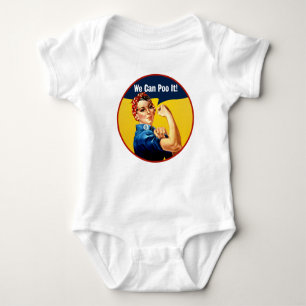 Rosie the Riveter Bodysuit Poo Circle
