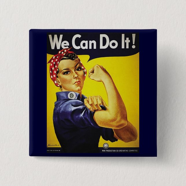 Rosie The Riveter button (Front)