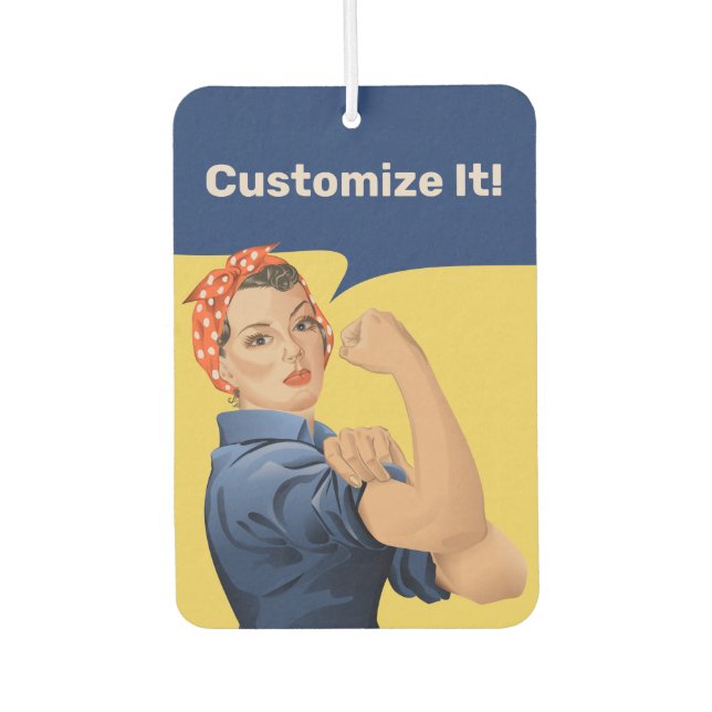Rosie the Riveter Car Air Freshener (Front)
