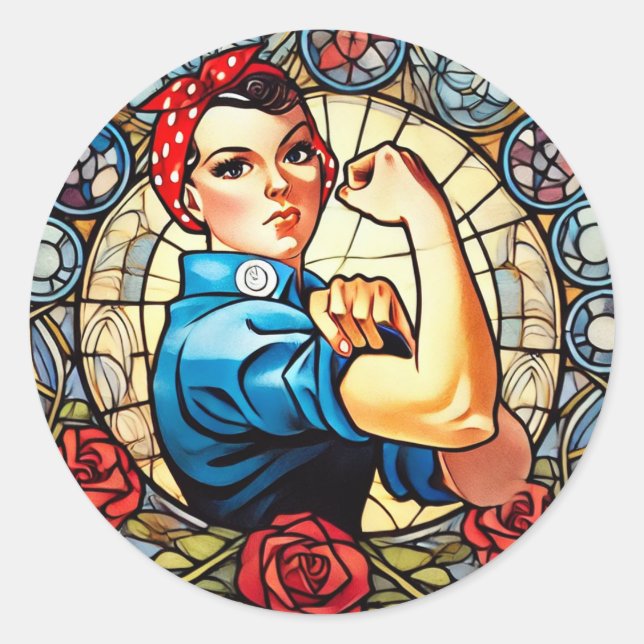 Rosie the Riveter                                  Classic Round Sticker (Front)