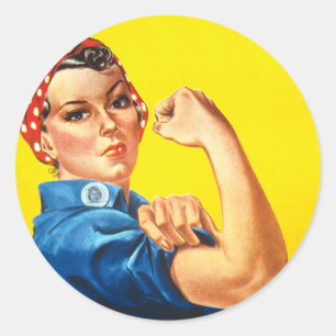 Rosie The Riveter Classic Round Sticker