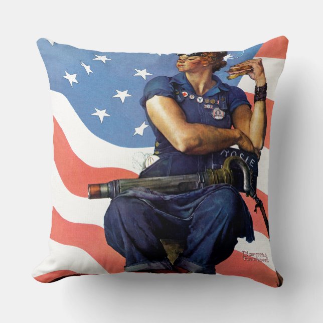 Rosie the Riveter Cushion (Front)